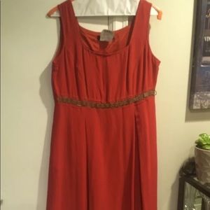 Ellen Tracy dress orange linen 12